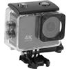 VBESTLIFE Action Camera 4K 60FPS Fotocamera Subacquea da 24 MP, Resistente All'acqua 30 M, Videocamera WiFi Ultra Grandangolare da 170 ° con Scheda di Memoria da 128 GB (GRAY)