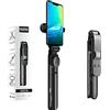 INSFEEL Treppiede per selfie con telecomando, portatile, Bluetooth, da viaggio, compatibile con iPhone 14/13/12/11 Pro/XS Max/XS/XR/X/8/7, Samsung Galaxy, smartphone Android (INSFEEL S-nero)
