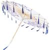 ULDIGI Ombrello Decorativo Giapponese Blu di Seta Manico | Feste e Scena Fotografica, Lavorazione Fine, Stile Chic Elegante, Buona Resa Visiva, Dettaglio in Legno