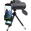 Takeashi Telescopio Monoculare Per Smartphone Bak4 80x100 Mini Telescopio Portatile Per Telefono Per Adulti Hd Ad Alta Potenza Con Supporto Per Telefono E Treppiede Per Campeggio In Viaggio