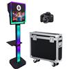 NEWESGOGO Macchina fotografica DSLR per selfie da 15,6, portatile, con touch screen, con luce RGB, per matrimoni, eventi, feste, cabina fotografica con custodia da volo (nero, macchina + fotocamera)