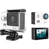 DIGNIFE Action Camera, Videocamera subacquea Ultra HD H9R 12MP LCD da 2 pollici 30M Impermeabile 170D Telecomando Bicicletta Videocamera Sport all'aperto Cam(H9R 0ption4,White)