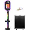 YuuuCooo Photo Booth Machine, cabina fotografica portatile compatibile con iPad da 10,2 -13 e fotocamera, con custodia da volo e luce sincronizzata con musica, per eventi di matrimonio a noleggio (nero
