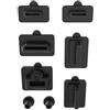 Generico Set di 8 pezzi di tappi antipolvere in silicone per Switch OLED - Coperchio antipolvere per USB/AC/LAN/HDMI/jack per cuffie, accessori protettivi per le porte