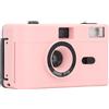 Jectse Fotocamera a Pellicola da 35 Mm, Fotocamera a Pellicola Riutilizzabile retrò Vintage Incorporata in Flash Fotocamera a Pellicola Leggera Compatibile con Pellicola Negativa a (PINK)