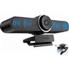 QZCX Webcam PC, Conferenza USB 1080P Web Camera 124 ° Webcam grandangolare con microfono e altoparlante for Smart TV PC Living Streaming,per streaming live, videochiamate, conferenze