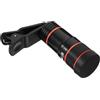 Gatuida Obiettivo Teleobiettivo e Materiale in Plastica e Vetro per Smartphone 8x per Foto HD con Zoom Regolabile Clip Inclusa e Uso in Esterni
