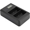 Akozon EN EL3E Caricabatteria per Fotocamera Portatile Display LCD Elettrico per quantità Doppio Slot per D90 D80 D300S D300 D700 D200