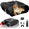 SUZLAZYR Occhiali per visione notturna, binocolo per visione notturna per adulti, zoom digitale 8x, visione notturna con schermo HD da 3, batteria ricaricabile da 4000 mAh, attrezzatura per caccia e