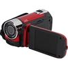 CHICIRIS Fotocamera Digitale, Videocamera Videoregistratore Full HD Rotazione di 270° Schermo a Colori da 2,7 Pollici Videocamere Digitali con Zoom 16X (rosso)
