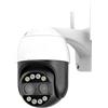 BWUHDKS Telecamera di sicurezza, Telecamera PTZ 8MP 4K Telecamera IP di sicurezza CCTV con doppio obiettivo for esterni Zoom 8X Telecamera di sorveglianza a colori con visione notturna e monitoraggio automati