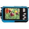 Xiuganpo Fotocamera Subacquea, Fotocamera Digitale Resistente All'acqua da 2,7K 48MP con Schermo LCD Posteriore da 2,7 Pollici e Schermo Frontale da 1,8 Pollici, Videoregistratore per (BLUE)
