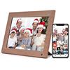 Andoer Cornice digitale Wi-Fi da 10 pollici, cornice elettronica con touch screen IPS, 16 GB di memoria, rotazione automatica, condividi foto tramite app con supporto, regalo per familiari e amici