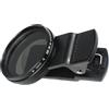 NovelGoal Filtro variabile ND2-400 da 37 mm, filtro HD a densità neutra regolabile con clip universale, anello adattatore, filtro ND per obiettivo del telefono per scene notturne