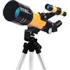 YangRy Telescope, Mount Astronomical Refracting Telescope Adjustable Portable Travel Telescopes with Backpack, Phone Adapter Science Education YangRy