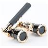 AMRTTWY binocolo. Binocolo da teatro portatile mini 3X25, telescopio, binocolo da teatro in metallo, binocolo con maniglia for palco, concerto, campeggio .compatto(Beige)
