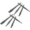 NUOBESTY Spazzole Antistatiche senza Graffiare la Superficie Set 8 Pezzi Manico Rotondo in Nylon Nero, Leggere e Portatili, per Pulizia di Macchine e Rasoi