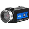 YFDGD Fotocamera Digitale HD 4K Da 56 Megapixel Dal Vivo Wireless Riprese Tutto In Uno Scatta Nitida Fluida(Blue+Hood+Stabilizer Grip+Mic)