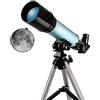 YangRy 50mm Refractor Telescope with Adjustable Tripod, Telescope for Kids Adults & Beginners, Portable Monocular, Travel Telescope for Moon Viewing Bird Watching YangRy