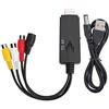 Socobeta Convertitore Video Adattatore da HDMI a AV 1080P HD Cavo Adattatore Portatile da Maschio a Femmina per TV VCR Dvd