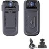 AMRTTWY Action Camera, Telecamera MD29 1080P PIR con clip for visione notturna, indossabile, DV, videoregistratore con rilevamento del movimento a infrarossi,per Ciclismo, Moto(MD36)