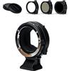 JJC Adattatore per montaggio obiettivo JJC con filtro di inserimento UV V-ND C-PL, sostituisce l'adattatore obiettivo Canon EF-EOS R R1, per obiettivi Canon EF/EF-S Mount alle fotocamere serie EOS R