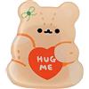 lamphle Supporto per telefono Bordo Liscio Flessibile Leggero Stile Coreano Cartoon Animal Airbag Epoxy Phone Finger Clip Staffa per la Decorazione D 1 Pz