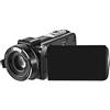 DIGNIFE Videocamera, Videocamera Vlog Videocamera con microfono Obiettivo grandangolare, 1080P Full HD, zoom ottico 10X(Standard)