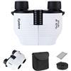 DQQ 10X25 Binocolo Compatto Mini Professionale Potente Portabile Binocoli Fuoco Fisso Visione Notturna per Teatro Opera,Birdwatching,d'avvistamento,Caccia,bianca