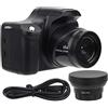 BTER Fotocamera Reflex digitale, Zoom 18X Videocamera digitale HD 24MP con microfono, schermo LCD da 3 e batteria da 1500mAh, fotocamera digitale a visione notturna a lunga distanza focale(#2)