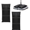 Relaxdays Sacchi di Sabbia, Set da 2, riempibili 22 kg ciasc., per ombrelloni e trampolini, zavorre, LxP: 68x30 cm, Nero