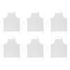 DII - Grembiule da chef in 100% cotone, per ristoranti, bistrot, bar, cameriere e cameriere, durevole, facile da pulire, regolabile, set da 6 pezzi, colore: Bianco