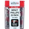 Wiha Terminator Impact Phillips - Set di 25 inserti