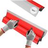 Luqixcey Set di spatole da stucco, 60 cm/24 pollici con lama in acciaio inossidabile, manico ergonomico in lega di alluminio a forma di Z, utensile per decorazione murale, per intonaco del soffitto, pareti