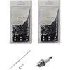 MagiProject ricambio 2 Catene da 50 Maglie Passo 3/8 Spessore 1.1 mm, per Motoseghe Scoppio 26cc 43cc Set Ricambio 2 Catene + 1 Tubetto di Grasso Lubrificante + Lima affilacatena + Candela L7T