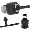 WKabnkn Mandrino per trapano in metallo 1/4 Shank 1/2 '' Adattatore per chiave elettrica Driver Accessori per chiave elettrica Presa di perforazione con una mano Adattatore per trapano Mandrino