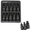 US Pro - Set di 10 punte Torx a percussione da 1/2'' da T20 a T70 Star TRX