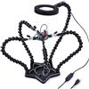 LEAHY La terza mano 5PC Braccia Flessibili Saldatura Aiutando Le Mani 3X Lente di Ingrandimento Lampada Da Tavolo Stazione di Clip Strumento di Saldatura Del Basamento FAI DA TE (Color : SN5L-BK9, Size :
