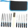 DOITOOL 1set Acciaio Per Lavorazione Del Legno Kit Completo Per Lucidatura e Sbarbatura Con Spazzola Di Pulizia Utensili Manuali Durevoli e Affidabili Per Falegnameria