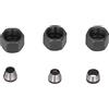 Haofy Adattatore Colletto 6 Pacchetto 1/4 a 1/8 per Taglierina per Fresatura del Router a CNC, Adattatore con Colletto Router Set con Dadi a Vite, Morsetto del Router