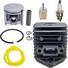 UYTGFO Adatto for accessori for decespugliatore Homelite S25 25cc 2500, tubo flessibile del carburante, filtro, parte dello strumento, kit perno cilindro pistone da 33,5 mm.