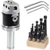 HXSMOZ 1PC F1 2/3/4 pollici 50/75/100mm F1 tipo testa di alesatura 12/18/25mm tornio barra di alesatura supporto di fresatura for fresatrici utensili chiave(NT40-(F1-50))