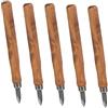 LIFKOME Set 5 Coltelli Coltelli Da Intaglio Legno Manico in Legno Strumenti Per Marcatura Per Falegnami e Hobbisti Lame a Doppia Smussatura Per Lavori Manuali Di Falegnameria