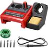 Gotrain Saldatore senza fili compatibile con Milwaukee M 18 V, set di stazioni di saldatura digitale LCD da 90 W, con 5 punte di saldatura per lavori fai da te, riparazioni di apparecchiature, saldatura a