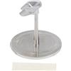 Caswynlife Supporto per saldatore in acciaio inox, per stazione di saldatura Ts100 e Sa80, base di supporto con cuscinetto antiscivolo, diametro 65 cm, piastra rotonda S