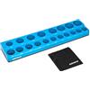 NEIKO 03975A - Supporto a bussola magnetica, 1/2, 10-27 mm, rondella per boccole corte e profonde, organizer con manicotto metrico, organizer per cassetta degli attrezzi, montaggio senza graffi, alta
