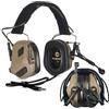 EARMOR M32 PLUS 2024 Varsion Cuffie Tattiche Caccia & Tiro Paraorecchie con Microfono, Amplificazione del Suono, Giacca Nato TP120, Marrone chiaro, Taglia unica