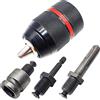 Frefgikty Mandrino autoserrante da 1,5-13 mm 1/2 pollici-20UNF con adattatore per chiave quadrata SDS-Plus da 1/4 di pollice esagonale da 1/2 pollici