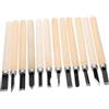 HOMSFOU 12pezzi Kit di Intaglio Legno Professionale Scalpelli per Legno Coltelli per Intaglio Strumenti e Accessori per Lavorazione