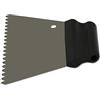 DEWEPRO Spatola Dentata Per Colla 180 mm Con Dentatura 6 x 6 mm In Acciaio - Spatola Trapezoidale Per Piastrelle Rivestimenti Pareti Pavimenti Posa E Ristrutturazione